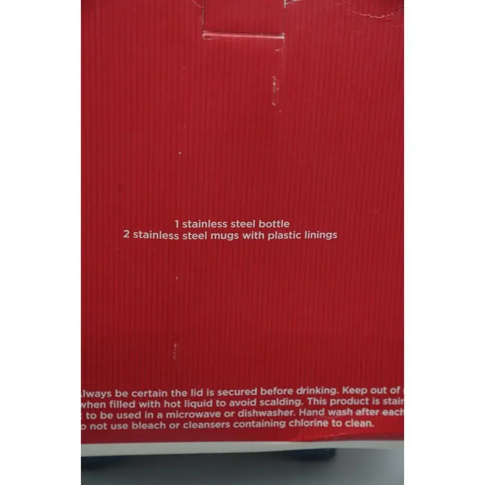 3‎ Piece Stainless Steel Bottle and Mug Set New In Box (CT)